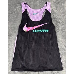 Nike Lacrosse Tank Top Women S M Reversible Court 542259-011 Black Purple